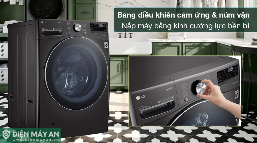 Máy giặt sấy LG AI DD Inverter giặt 21 kg - sấy 12 kg F2721HVRB